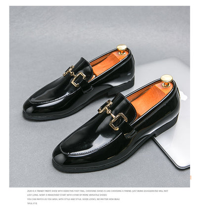 Mocasines Casuales de Cuero Brillante Talla Grande para Hombre - Image 12