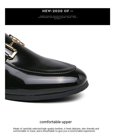 Mocasines Casuales de Cuero Brillante Talla Grande para Hombre - Image 16