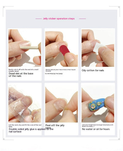 Pegatinas de Uñas Almendra Desmontables Hechas a Mano - Image 10