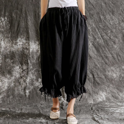 Pantalones Casuales de Algodón y Lino Sueltos Tipo Linterna para Verano - Image 28