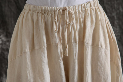 Pantalones Casuales de Algodón y Lino Sueltos Tipo Linterna para Verano - Image 29