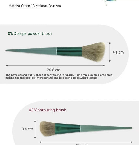 Set de Brochas de Maquillaje Portátil en Bolsa de Tela Suave - Image 9