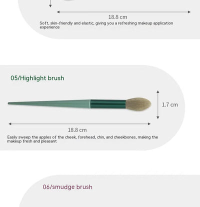 Set de Brochas de Maquillaje Portátil en Bolsa de Tela Suave - Image 11