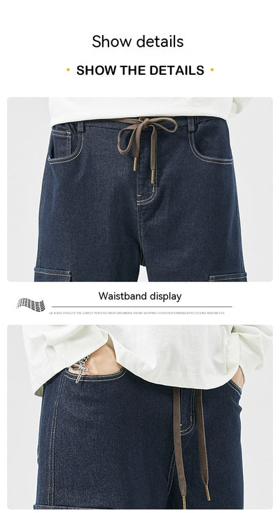Pantalones Rectos Holgados Estilo Hong Kong Multiuso para Hombre - Image 20