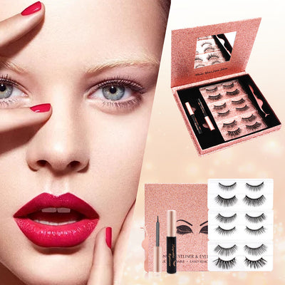 Kit de Pestañas Magnéticas Impermeables sin Pegamento con Delineador - Image 11