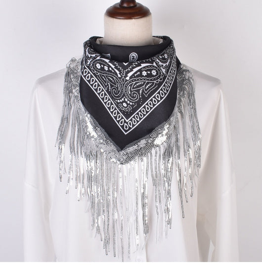 Pañuelo Cuadrado Étnico de Poliéster - Accesorio de Moda Versátil - Image 11