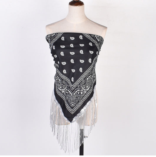 Pañuelo Cuadrado Étnico de Poliéster - Accesorio de Moda Versátil - Image 32