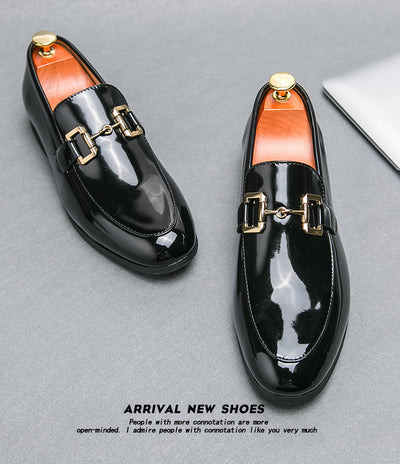 Mocasines Casuales de Cuero Brillante Talla Grande para Hombre - Image 19