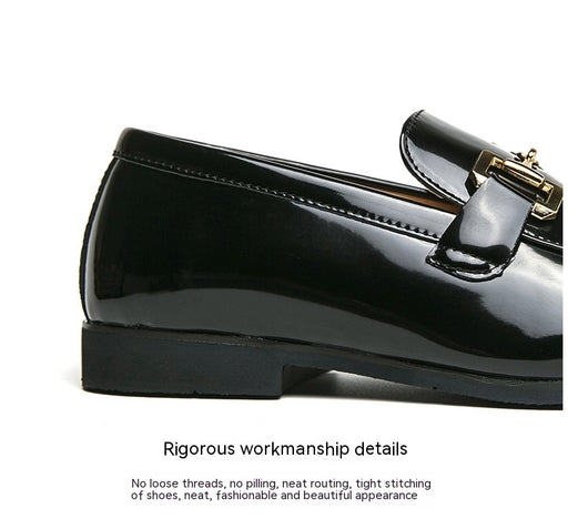 Mocasines Casuales de Cuero Brillante Talla Grande para Hombre - Image 29