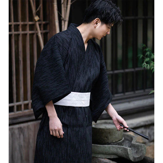Bata Kimono Japonesa para Hombre - Comodidad de Verano - Image 8