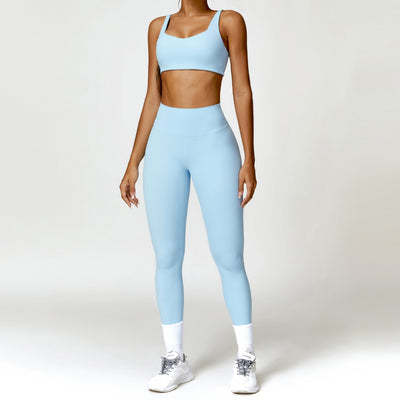 Conjunto Deportivo Yoga Cintura Alta Ajustado Secado Rápido para Mujer - Image 30