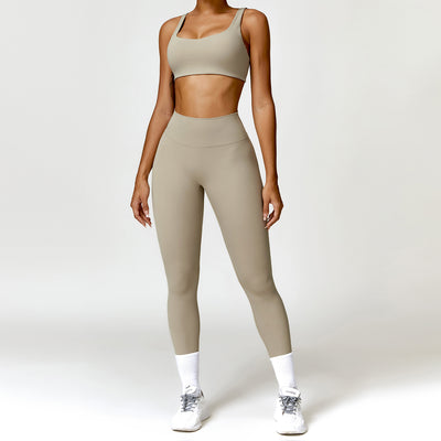 Conjunto Deportivo Yoga Cintura Alta Ajustado Secado Rápido para Mujer - Image 33