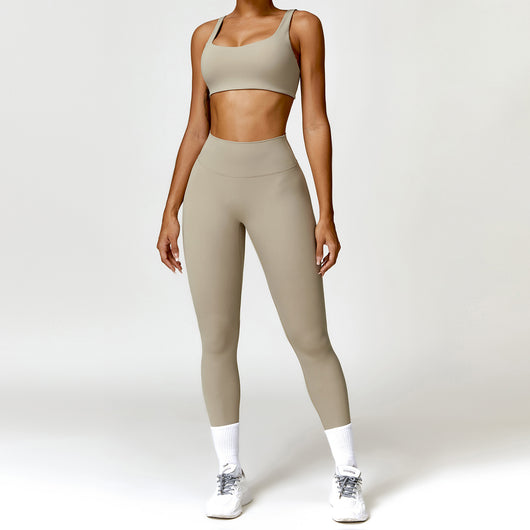 Conjunto Deportivo Yoga Cintura Alta Ajustado Secado Rápido para Mujer - Image 33