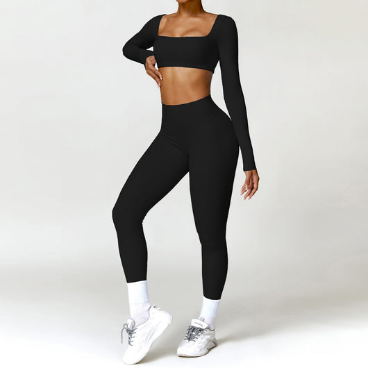 Conjunto Deportivo Yoga Cintura Alta Ajustado Secado Rápido para Mujer - Image 34