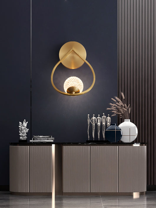 Lámpara de Pared Cobre Lujo Ligero Minimalista Moderna para Dormitorio - Image 10