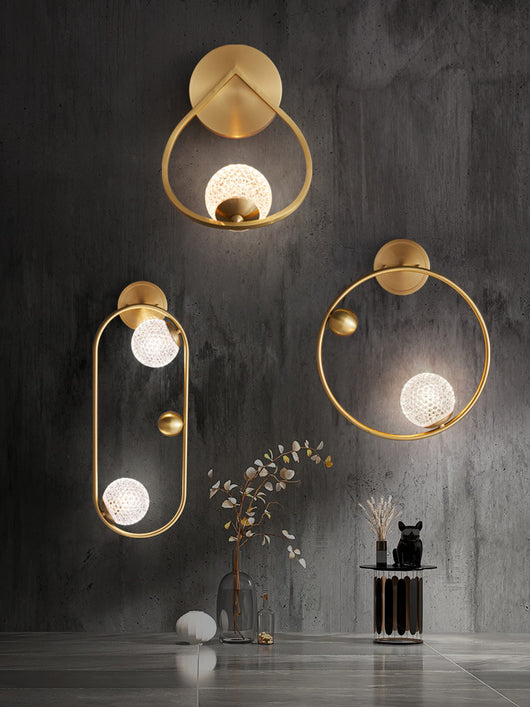 Lámpara de Pared Cobre Lujo Ligero Minimalista Moderna para Dormitorio - Image 11