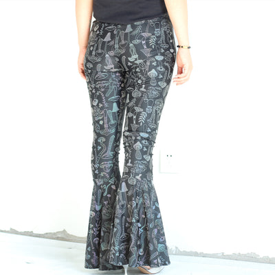 Pantalones Acampanados Reflectantes de Cintura Alta para Mujer - Image 23
