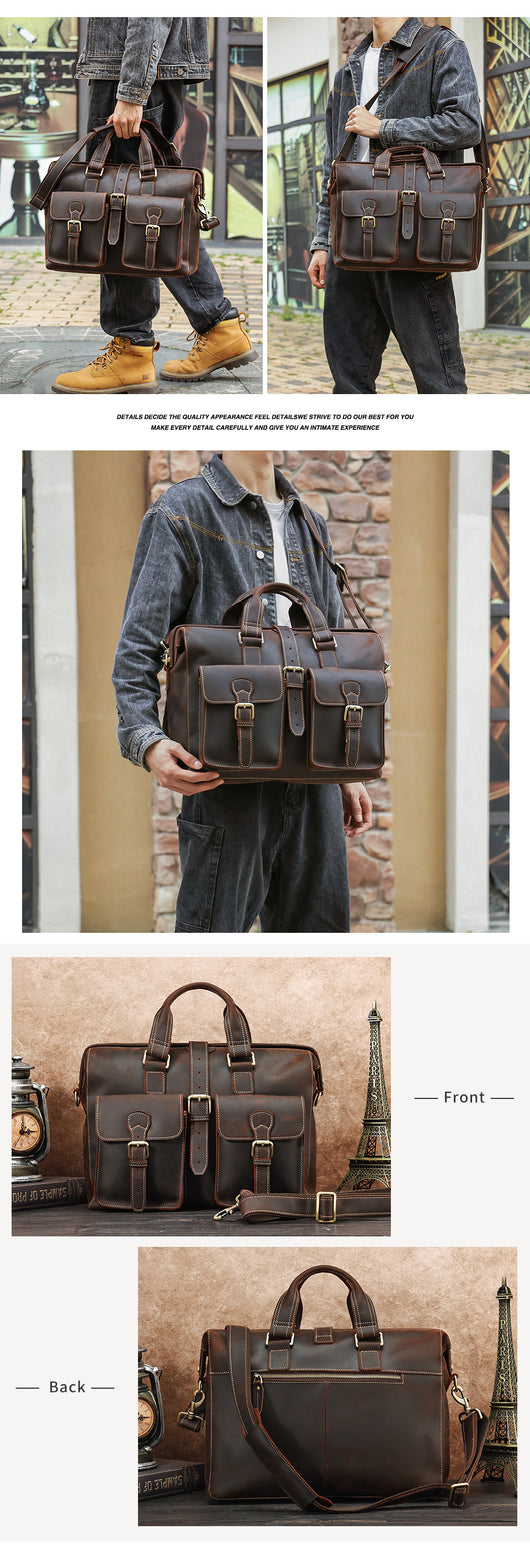 Bolso de Cuero Genuino para Negocios - Image 50