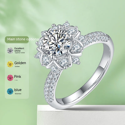 Anillo de Moissanita 1 Quilate en Plata 925 - Diseño Floral para Propuesta - Image 11