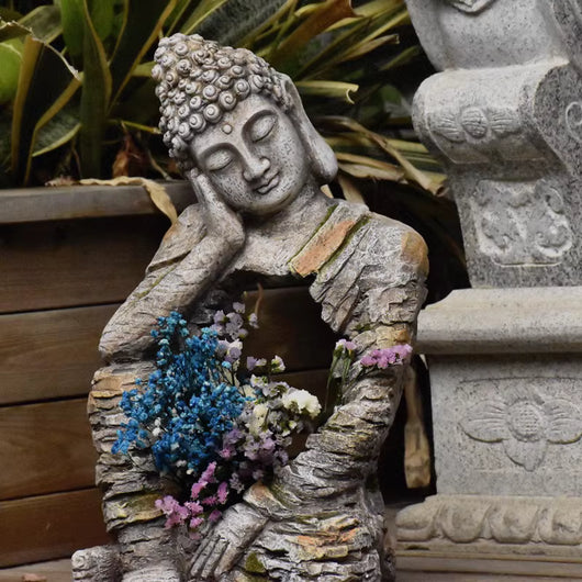 Estatua Buda de Resina con Maceta Floral para Jardín y Decoración de Espacios - Image 17