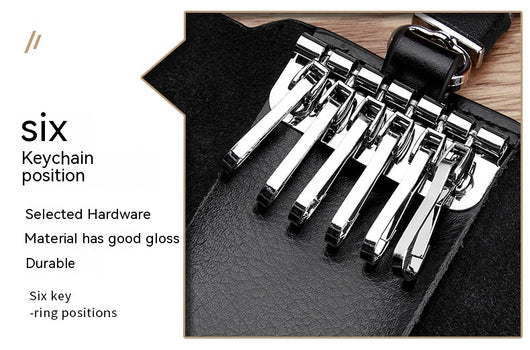 Cartera Llavero de Cuero Genuino Multifuncional Gran Capacidad - Image 17