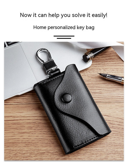 Cartera Llavero de Cuero Genuino Multifuncional Gran Capacidad - Image 31