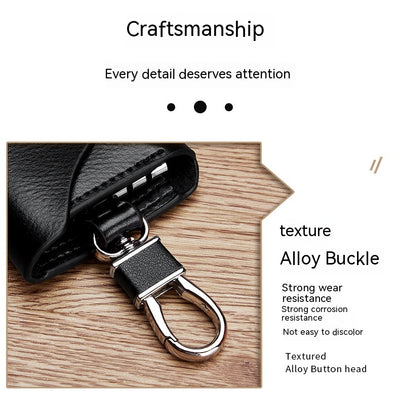 Cartera Llavero de Cuero Genuino Multifuncional Gran Capacidad - Image 43