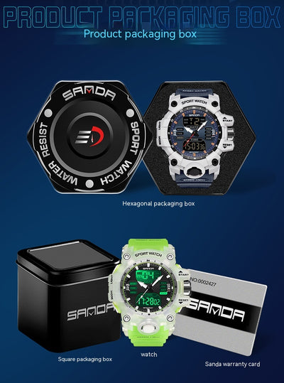 Reloj Inteligente Hombre Estilo Coreano Resistente al Agua y Golpes con Pantalla Transparente - Image 43