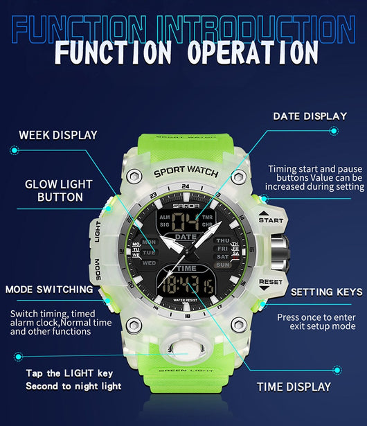 Reloj Inteligente Hombre Estilo Coreano Resistente al Agua y Golpes con Pantalla Transparente - Image 53