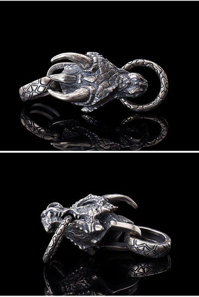 Colgante Dragón Azul Punk en Plata de Ley S925 - Image 7