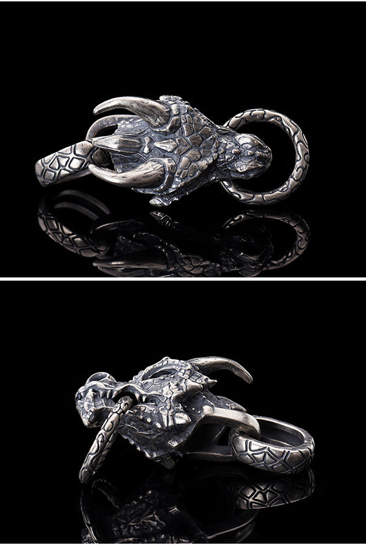 Colgante Dragón Azul Punk en Plata de Ley S925 - Image 7