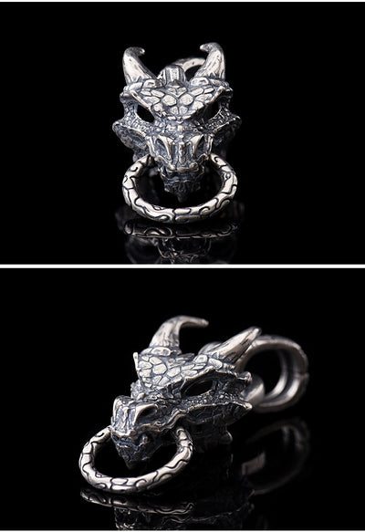 Colgante Dragón Azul Punk en Plata de Ley S925 - Image 8