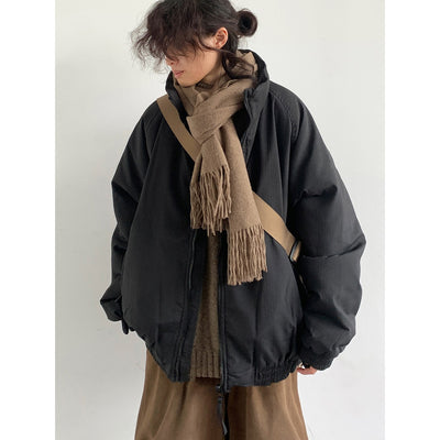 Abrigo Acolchado de Rayas Verticales - Chaqueta Retro Versátil - Image 15