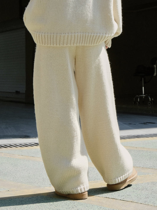 Pantalones de Lana Islandesa Gruesos Holgados Retro - Tejido Casual Cómodo - Image 54