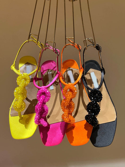 Sandalias Planas con Cristales de Cuentas para Mujer - Image 32