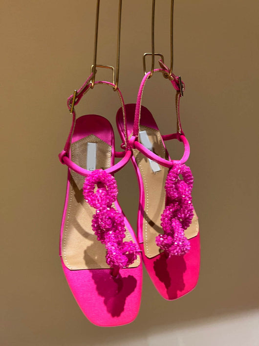 Sandalias Planas con Cristales de Cuentas para Mujer - Image 34
