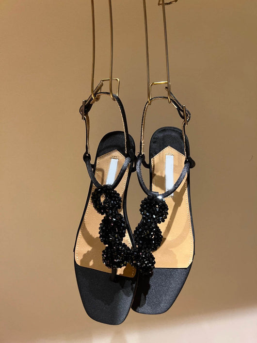 Sandalias Planas con Cristales de Cuentas para Mujer - Image 36