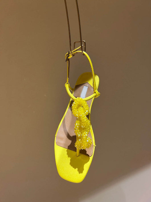 Sandalias Planas con Cristales de Cuentas para Mujer - Image 37