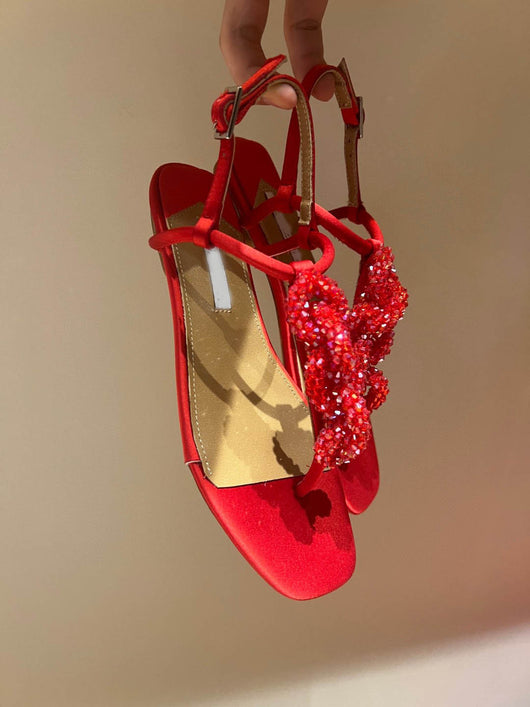 Sandalias Planas con Cristales de Cuentas para Mujer - Image 39