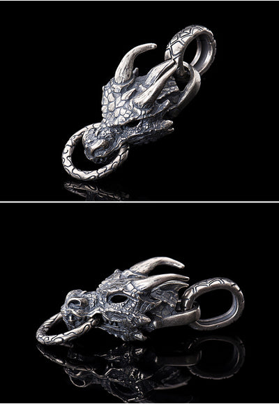 Colgante Dragón Azul Punk en Plata de Ley S925 - Image 18