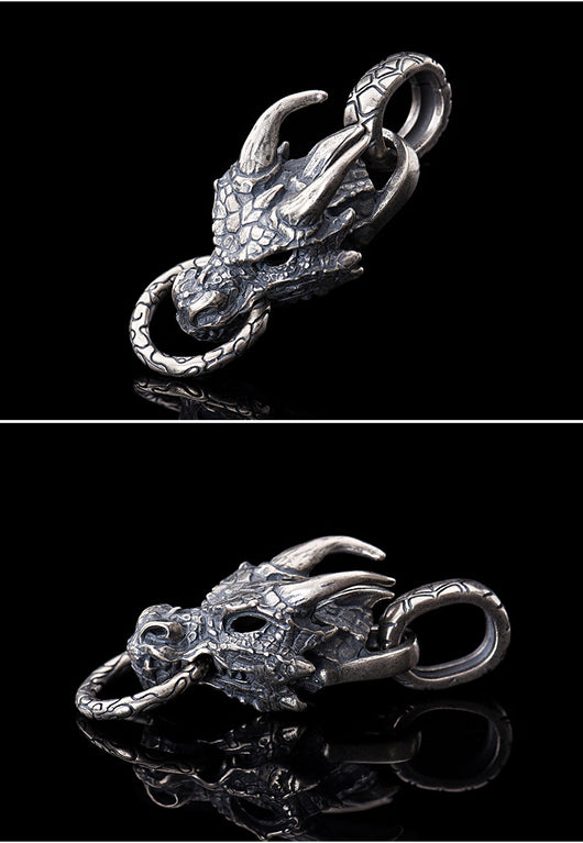 Colgante Dragón Azul Punk en Plata de Ley S925 - Image 18