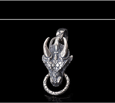 Colgante Dragón Azul Punk en Plata de Ley S925 - Image 19
