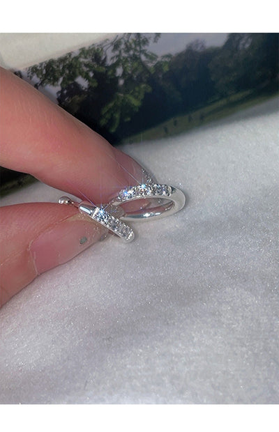 Aretes de Clip Geométricos con Circonita y Diamantes de Imitación para Mujer - Image 23