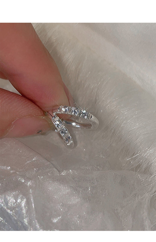 Aretes de Clip Geométricos con Circonita y Diamantes de Imitación para Mujer - Image 26