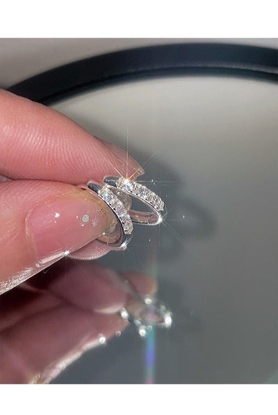 Aretes de Clip Geométricos con Circonita y Diamantes de Imitación para Mujer - Image 27