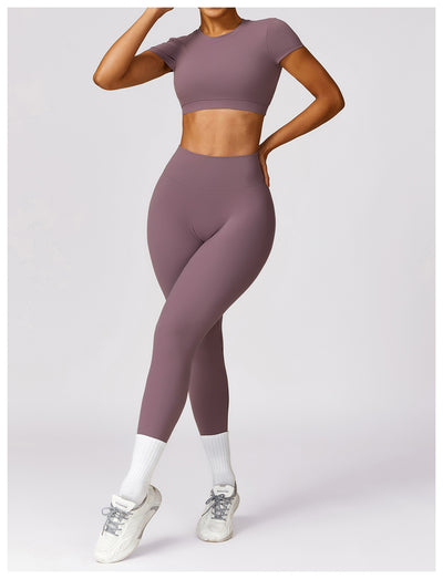Top Deportivo Ajustado Antiimpacto con Manga Corta para Yoga - Image 54