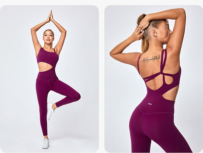 Jumpsuit Deportivo Slim Fit con Tirantes Ajustables - Yoga y Fitness Mujer - Image 11