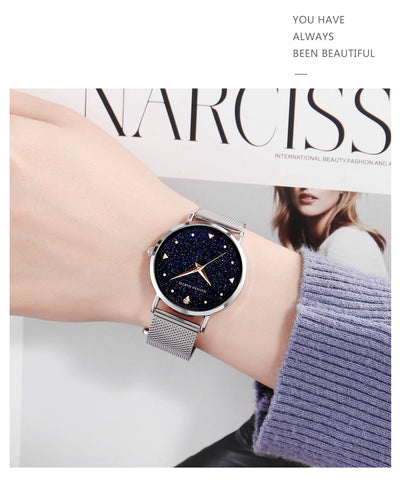 Reloj de Cuarzo Impermeable para Mujer con Diseño Estrellado Minimalista - Image 25