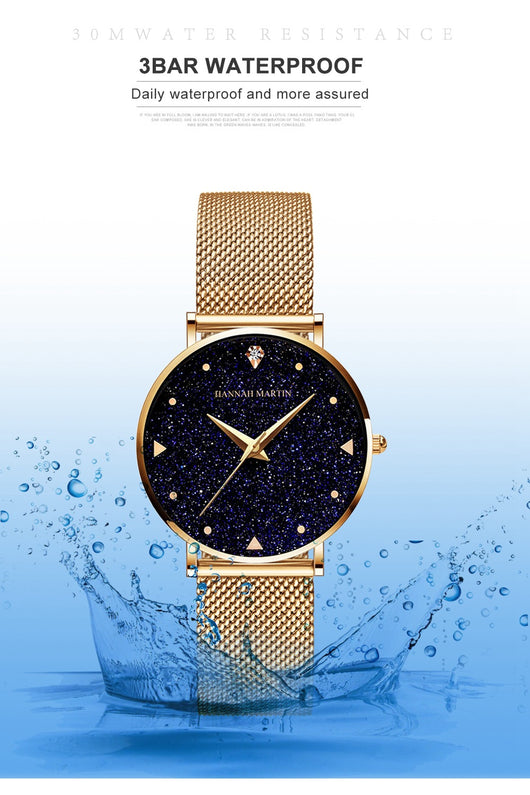 Reloj de Cuarzo Impermeable para Mujer con Diseño Estrellado Minimalista - Image 30