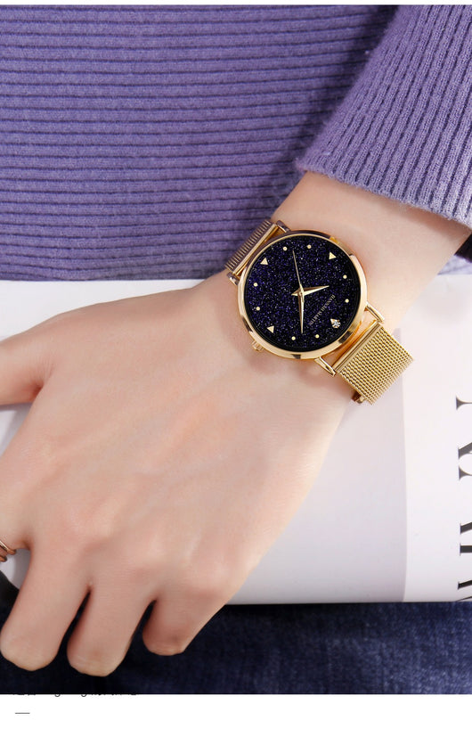 Reloj de Cuarzo Impermeable para Mujer con Diseño Estrellado Minimalista - Image 31